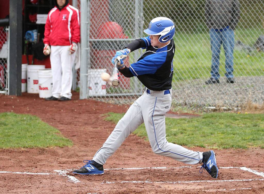 Nick Young squares up a pitch for one of his three hits.(Photo by John Fisken)