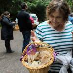 Barbara Elliott shows off a variety of mushrooms she collected during a recent Saturday hike with Whidbey Wild Mushroom Tours on trails maintained by Whidbey Institute.