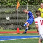 Thomas Simms launches a corner kick.(Photo by Matt Simms)