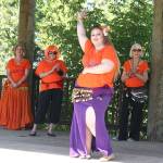 Photos by Laura Guido/Whidbey News Group                                Amber Groves performs a solo dance as part of the 2019 Shimmy Mob flash mob.
