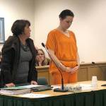 Photo by Jessie Stensland / Whidbey News Group                                Shannon Brown appeared in Island County Superior Court Monday with attorney Margot Carter. Brown was sentenced to prison for theft.