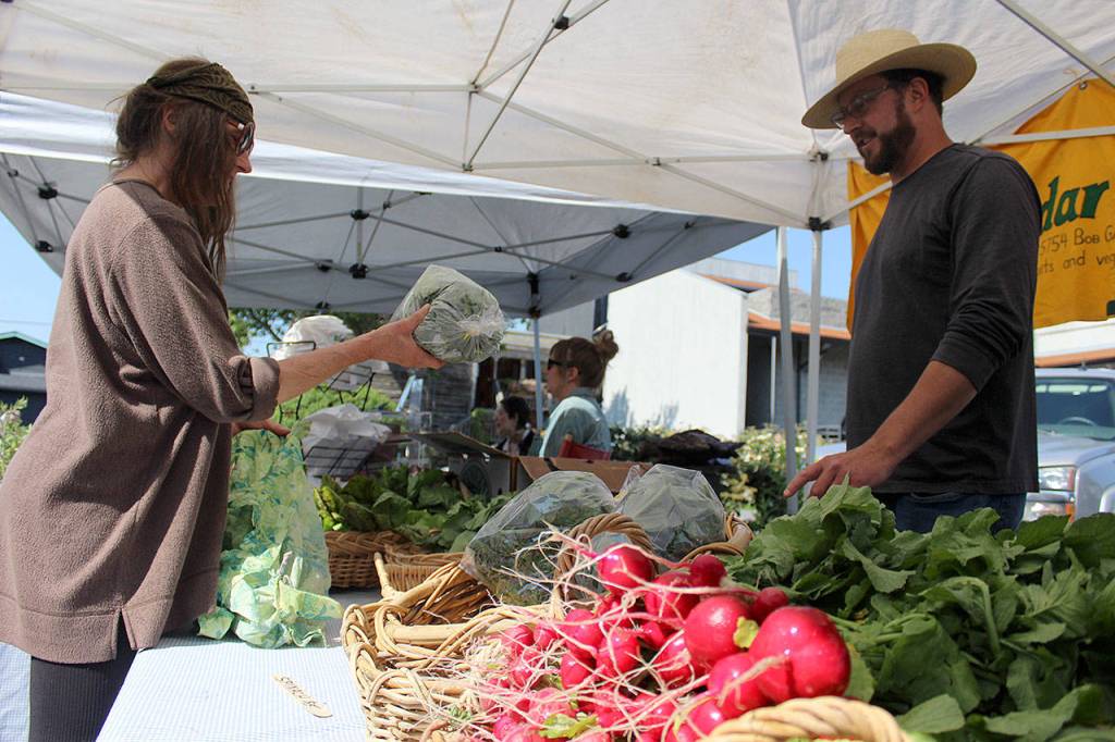 Langley operned its Farmers Market in a new location, day and time recently. On Thursday from 2 to 6 p.m., vendors can be found in Frick Alley alongside Whidbey Art Gallery and the Star Store.