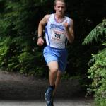 Michael Cepkowski, the Chum Runs top finisher, zips through the course. (Photo by Jim Waller/South Whidbey Record)
