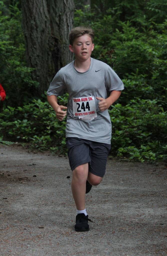 Gavin Clark navigates the trails.(Photo by Jim Waller/South Whidbey Record)