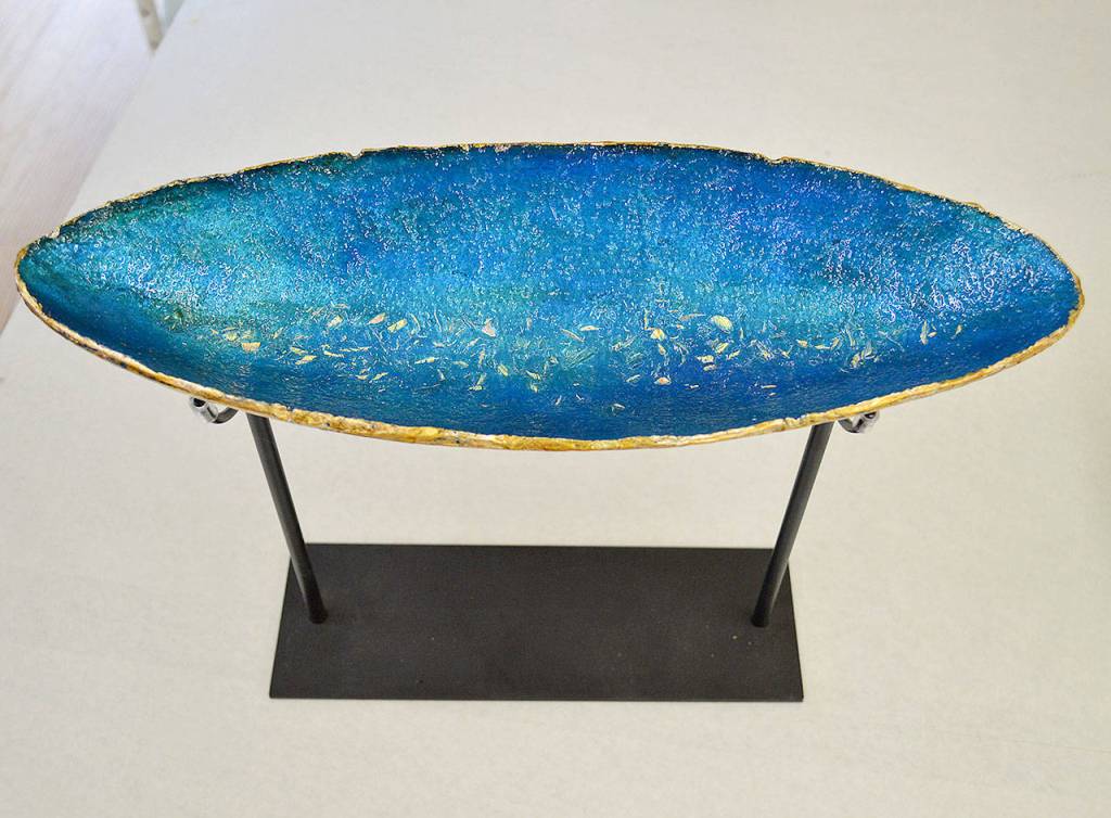 One of the fused glass pieces that will be on display at the Whidbey Island Glass Guild Fourth of July Weekend Art Show.