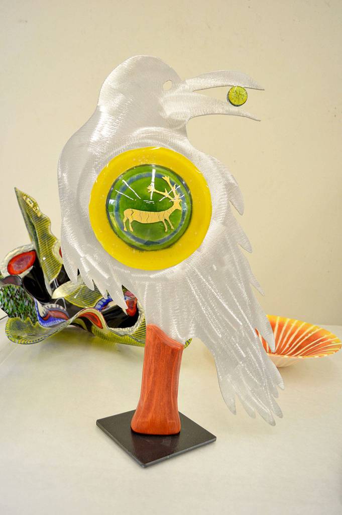 One of the fused glass pieces that will be on display at the Whidbey Island Glass Guild Fourth of July Weekend Art Show.