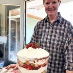 Jacque Hildreth with her strawberry cheesecake trifle. Photo provided