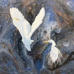 Wings of Glory, acrylic egret painting by Judith Burns. (Photo provided by Artworks Gallery)