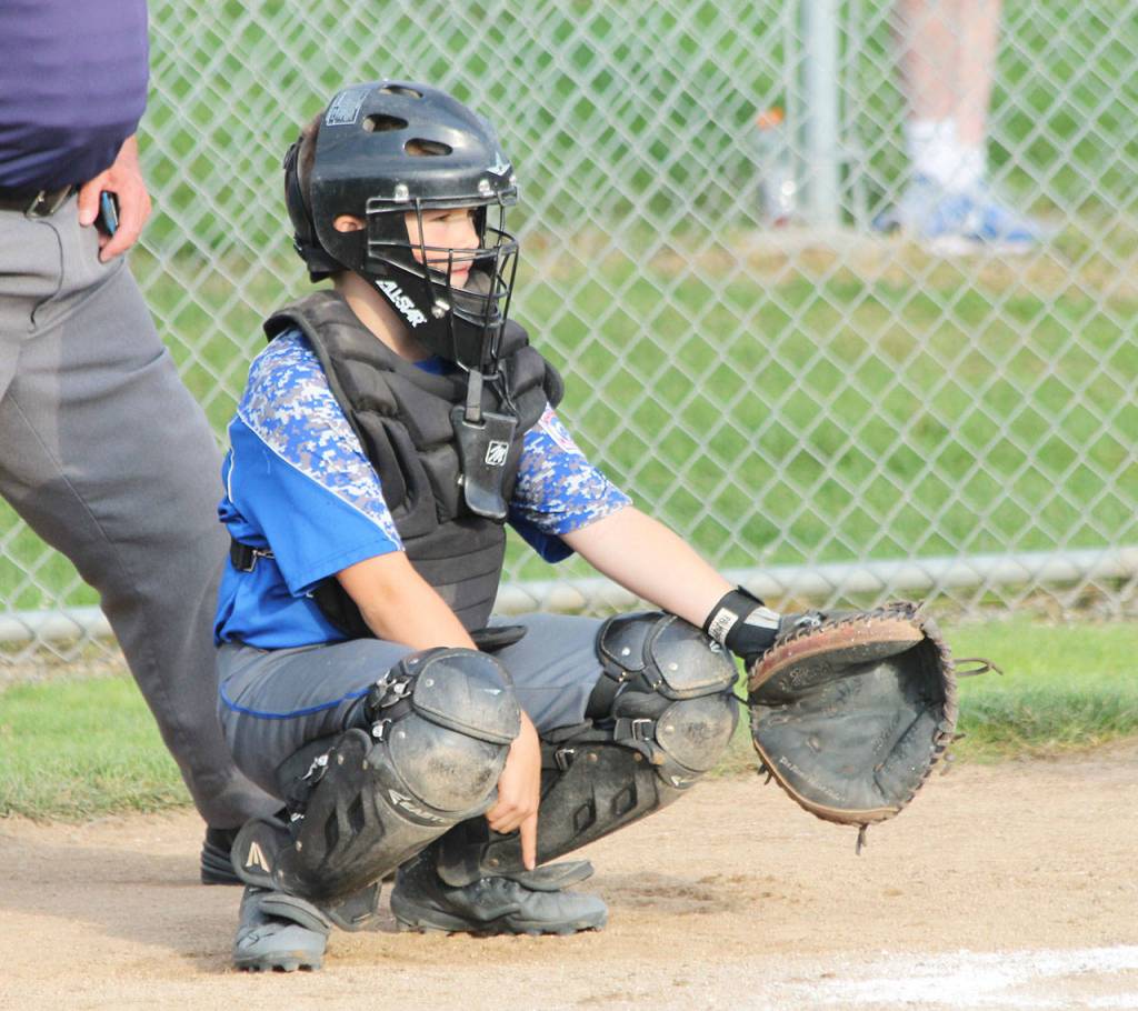 Catcher Matthew Tarantino calls for a fastball.(Photo by Jim Waller/South Whidbey Record)