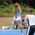 Nick Young gets loose for a lay-up. Young, who played for the Falcons, went on to win the tournament three-point contest. (Photo by Jim Waller/South Whidbey Record)
