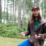 Keegan Harshman, organizer of Little BigFest, on the grounds where two stages will be set for the Aug. 2-4 event. Photo by Patricia Guthrie