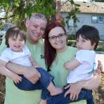 Andrew and Allie Gann and their sons Malachi, left, and Mathias are going to be the next homebuyers of a Habitat for Humanity project near Coupeville. Photo by Laura Guido/Whidbey News-Times