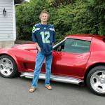 Brad Schultz and his 1973 Corvette 9, which will be entered in the car shows Classic Vehicle/Modified category. The car inspired the show logo and will be featured on shirts sold at the event. Photo provided