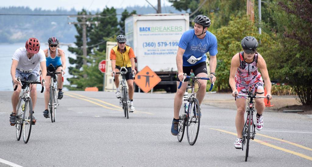 Riders cruise through the streets of Langley.(Submitted photo)