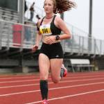 Langleys Sophia Morgan finished first among females in the 5K at the Race the Reserve Saturday. (Photo by John Fisken)