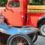 Healy tries out his new vessel, called Screaming Bubbles.