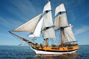 Tall ship Lady Washington sails into Langley Sept. 19