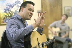 Premier gypsy jazz violinist and guitarist Christiaan van Hemert will lead four workshops at the DjangoFest NW in Langley. Photo courtesy of WICA.