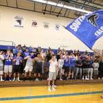 A large crowd backs the South Whidbey volleyball team.(Photo by John Fisken)