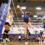 Emma Hodson tips for a point.(Photo by John Fisken)