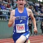 Preston Leon gives his all as he trims 80 seconds off his previous best time.(Photo by John Fisken)