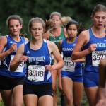 Grace Huffman (3886) and Jasmin Graner (behind Huffman) head through the course.(Photo by Matt Simms)