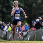 Kaia Swegler Richmond heads to the finish line in first place at the Nike Portland XC Saturday. (Photo by Matt Simms)