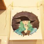 Hang the Stars by 18-year-old Whidbey artist Grace Webb casts a spell over Flying Bear Farm & Design on 1st Street in Langley. The Witches of Whidey art show runs through October 2019. Photo by Wendy Leigh / South Whidbey Record.