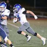 Bodie Hezel hits the hole for the Falcons.(Photo by John Fisken)
