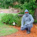 Photo provided by Magnusson family.                                Paul Magnusson, knitting ingenue for decades, models his over-the-top knitted outfit. His works will be part of a runway show and benefit auction at Whidbey Wonders on Nov. 9.