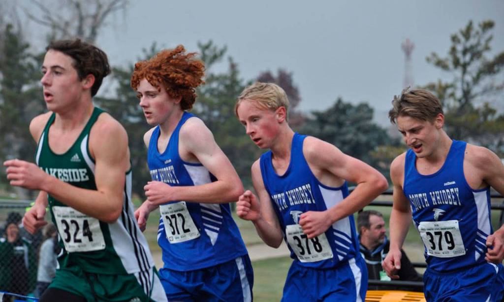 Aidan Donnelly (372), Thomas Simms (378) and Cooper Ullmann (379). (Photo by Bob OBrien)