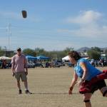 Tishia Malone hurls a stone at the World Championships in November. (Provided photo)