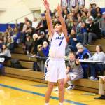 Jacob Ng fires up a three-pointer.(Photo by John Fisken)