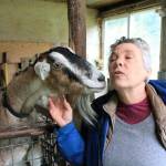 Photos by Kira Erickson / Whidbey News Group                                Goat class facilitator Anza Muenchow with Rhiannon, a great-niece of her own goat.