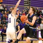 Nick Young attacks the basket for South Whidbey.(Photo by John Fisken)
