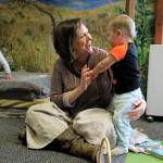 Photo by Kira Erickson/Whidbey News Group                                Executive Director Kris Barker with youngster Esme Tornga during playtime Jan. 6 at the South Whidbey Childrens Center.