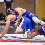 South Whidbeys Drew Aposhyan, top, takes control. (Photo by John Fisken)