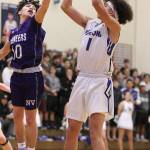 Jacob Ng puts up a jumper. (Photo by Steve Smith)