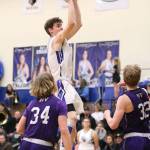 Carson Wrightson scores 2 of his game-high 20 points. (Photo by Steve Smith)