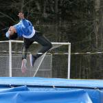 Issiah Gonzales easily clears the cross bar while practicing the high jump this weekend. (Photo by Jim Waller/South Whidbey Record)