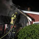Blaze damages exterior of Freeland home