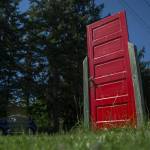 Whidbey Island’s roadside red door is a portal to nowhere