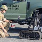 Lt. Nick Woods, attached to Explosive Ordnance Disposal Mobile Unit (EODMU) 5, controls a Mark II Talon remotely operated vehicle (ROV) during a Certification Exercise (CERTEX) on Naval Air Station Whidbey Island, Wash., July 16. Elements of EODMU-1 and EODMU-5 qualified as ready for future operational deployments during the CERTEX, which centered on integrating the two units Sailors with a goal of building a cohesiveness that will help them counter undersea threats and contribute to winning the high-end fight once deployed in support of Navy and geographic combatant command mission priorities. U.S. Navy EOD is the worlds premier combat force for eliminating explosive threats so the Fleet and nation can fight and win wherever, whenever and however it chooses. U.S. Navy photo by Mass Communication Specialist 2nd Class Marc Cuenca/Released