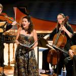 Photo provided                                Performers from Whidbey Island Music Festival 2019. From left to right: violinist Corentin Pokorny, soprano Amanda Forsythe, baroque cellist Elisabeth Reed and Stephen Stubbs on the lute.