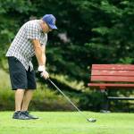 Mark Saia gets ready drive in Saturdays tournament. (Photo by John Fisken)
