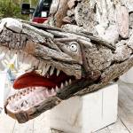 Photo by Kira Erickson/Whidbey News-TimesThe T-rex sculpture is made entirely of Pacific Northwest driftwood.
