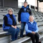For decades, Pat Nostrand, left, Janet McNeely and Mary Ann Davis have helped behind the scenes at South Whidbey High School sporting events. (Photo by Jim Waller/Whidbey News Group)
