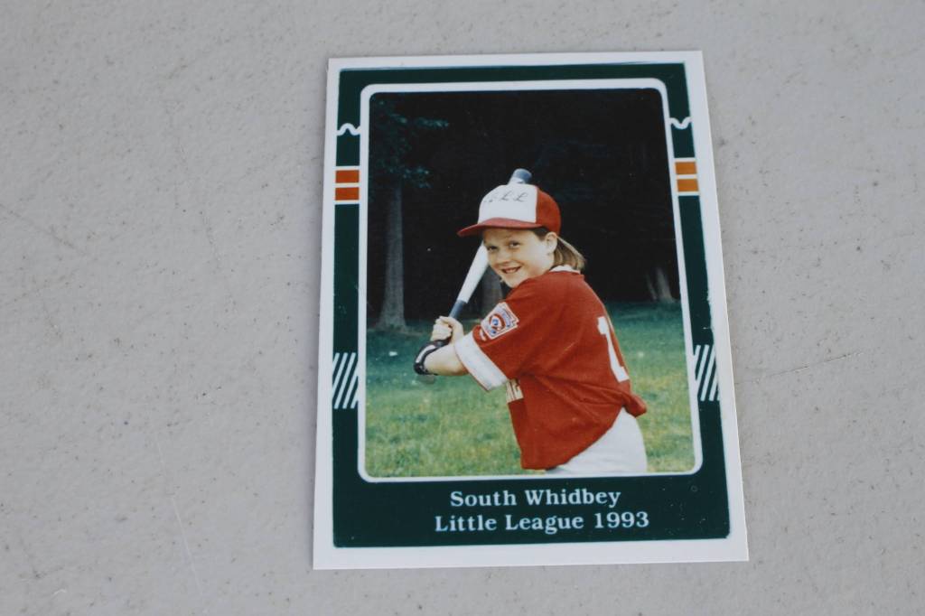 Piper Travis, age 10 in this photo, was part of South Whidbeys first little league girls softball team.