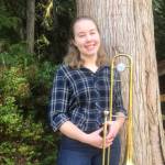 South Whidbey High School Junior Annie Campbell plays trombone.