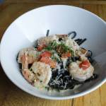 Squid ink linguine  pasta made using actual squid ink  is just one of the eclectic dishes on the menu at Savory. (Photo by Kira Erickson/South Whidbey Record)